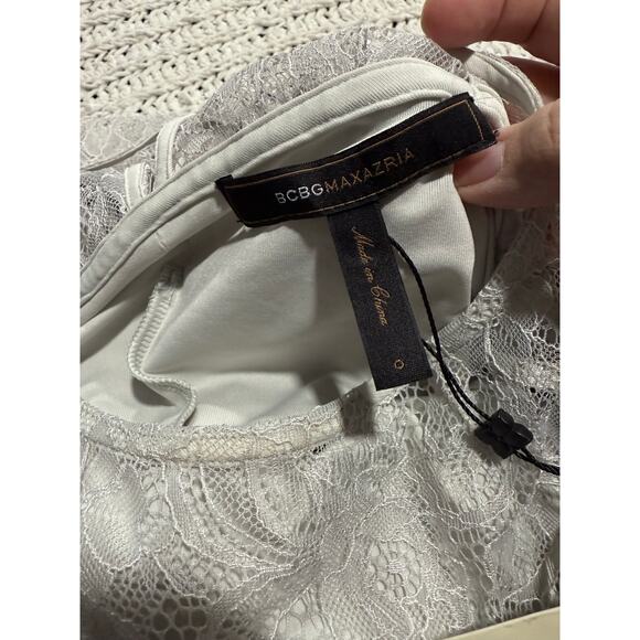 NWT BCBGeneration Sleeveless Cocktail Dress Blouson Ruffle Floral Sz 0 MSRP $260 - Picture 3 of 13